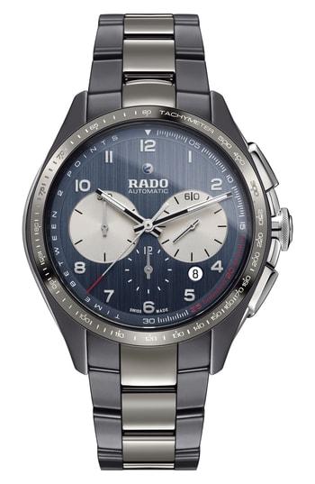 Men's Rado Hyperchrome Ceramic Automatic Chronograph Bracelet Watch, 45mm