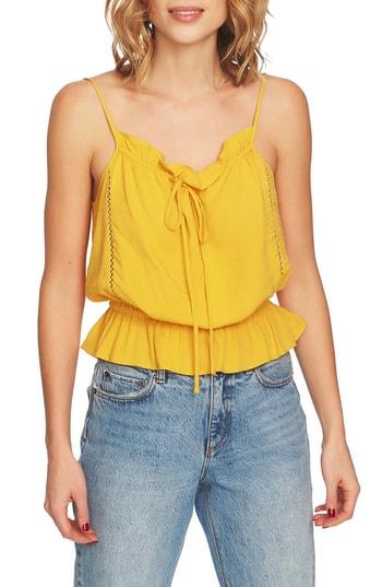 Women's 1.state Ruffle Camisole, Size - Yellow