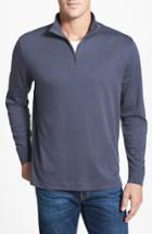 Men's Cutter & Buck 'belfair' Quarter Zip Pima Cotton Pullover - Grey (online Only)