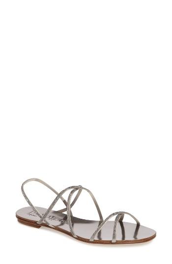 Women's Pedro Garcia Esme Crystal Sandal Us / 34eu - Metallic