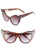 Women's Vow London Ziggy 51mm Sunglasses - Black/ Clear