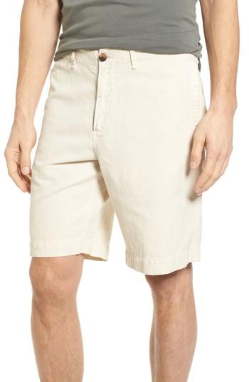 Men's Billy Reid Clyde Cotton & Linen Shorts - Beige