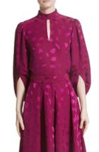 Women's Co Mosaic Jacquard Puff Sleeve Blouse - Pink