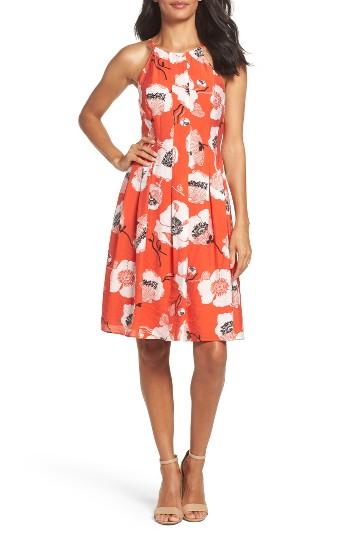 Women's Adrianna Papell Fit & Flare Dress - Red