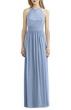 Women's After Six Sequin Open Back Chiffon Gown (similar To 14w) - Blue