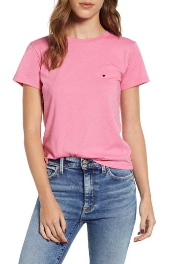 Women's Sub Urban Riot Embroidered Heart Tee - Pink