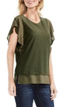 Women's Vince Camuto Ruffle Sleeve Top, Size - Green