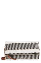 Sole Society Medina Fabric Foldover Clutch - Black