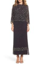 Women's Pisarro Nights Diamond Motif Mesh Blouson Gown