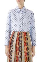 Women's Gucci Ladybug Print Poplin Shirt Us / 38 It - Blue