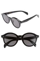 Women's Celine Special Fit 50mm Round Sunglasses - Black/ Smoke