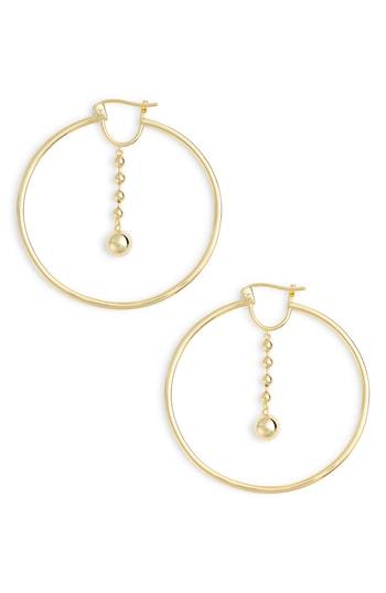 Women's Argento Vivo Beaded Drop Hoop Earrings