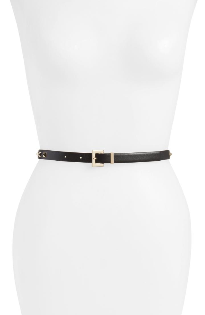 Women's Valentino Garavani Rockstud Leather Belt 0 - 0no Nero