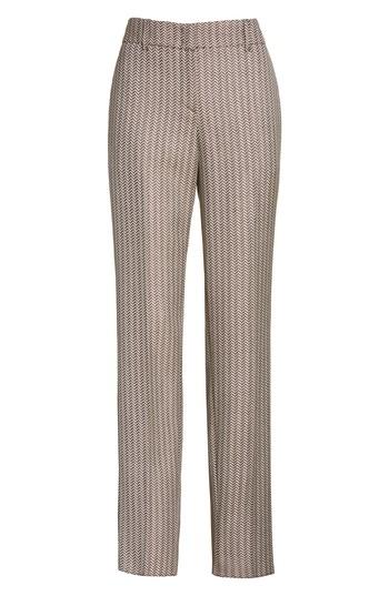 Women's Armani Collezioni Herringbone Slim Pants Us / 40 It - Beige