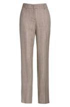 Women's Armani Collezioni Herringbone Slim Pants Us / 40 It - Beige