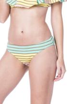 Women's Trina Turk Metallic Stripe Hipster Bikini Bottom - Coral