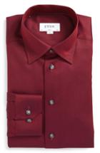 Men's Eton Contemporary Fit Solid Dress Shirt - Red