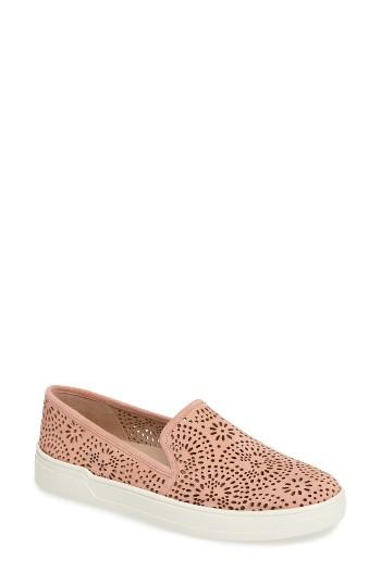 Women's Via Spiga Gavra Perforated Slip-on Sneaker M - Pink