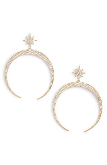 Women's Serefina Pave Moon Earrings
