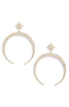 Women's Serefina Pave Moon Earrings
