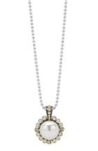 Women's Lagos Luna Pearl & Diamond Pendant Necklace