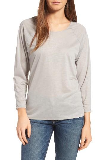 Women's James Perse Double Layer Raglan Tee - Beige