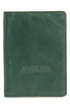 Hobo Quest Calfskin Leather Passport Wallet - Green