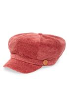 Women's David & Young Chenille Baker Boy Cap - Burgundy