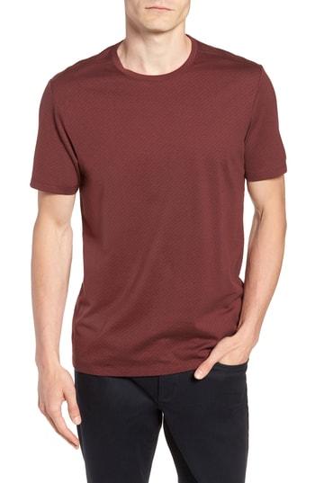 Men's Calibrate Jacquard Crewneck T-shirt - Burgundy