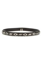 Women's Toga Embellished Whipstitch Leather Belt
