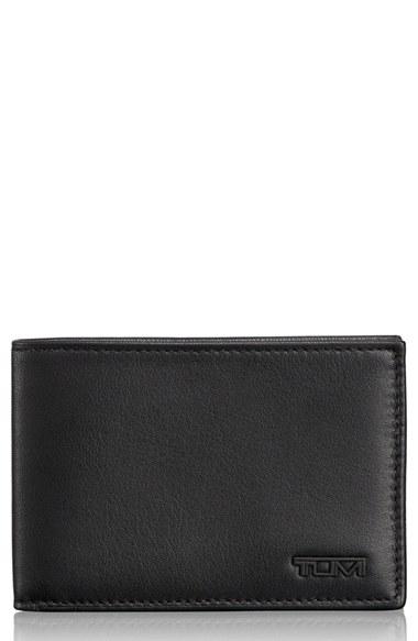 Men's Tumi Delta Id Lock Shielded Slim Single Billfold - Black