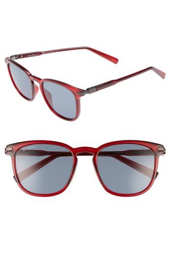 Men's Salvatore Ferragamo Double Gancio 53mm Sunglasses - Bordeaux