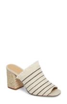 Women's Splendid Baron Fringed Block Heel Slide M - White