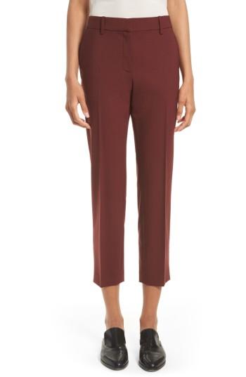 Women's Theory Treeca 2 Betoken Wool Blend Pants - Red