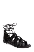Women's Michael Michael Kors Monterey Lace-up Gladiator Sandal .5 M - Black