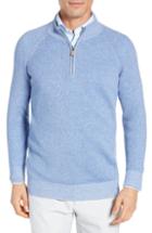 Men's Peter Millar Classic Fit Cashmere & Linen Sweater - Blue