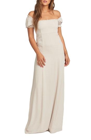 Women's Show Me Your Mumu Brittany Off-shoulder Gown - Beige