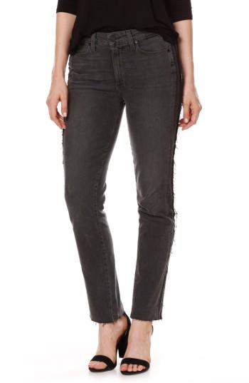 Women's Paige Julia Tux Straight Leg Jeans - Black