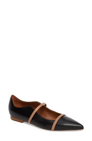 Women's Malone Souliers Pointy Toe Flat Us / 39.5eu - Black