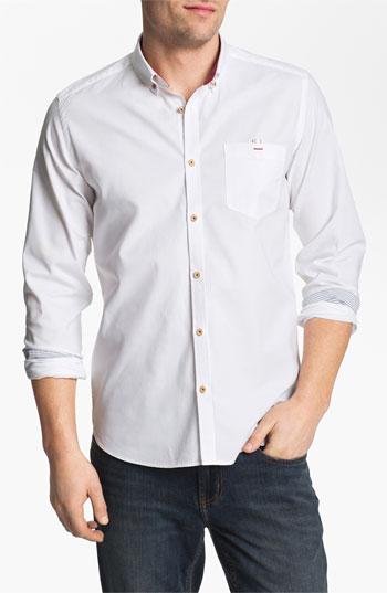 Ted Baker London 'oxbid' Sport Shirt White