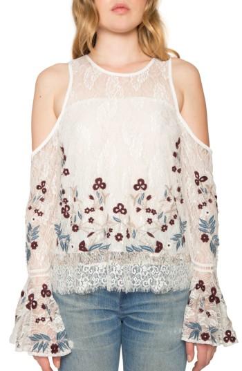 Women's Willow & Clay Cold Shoulder Bell Sleeve Top