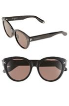Women's Givenchy 54mm Round Sunglasses - Black/ Brown