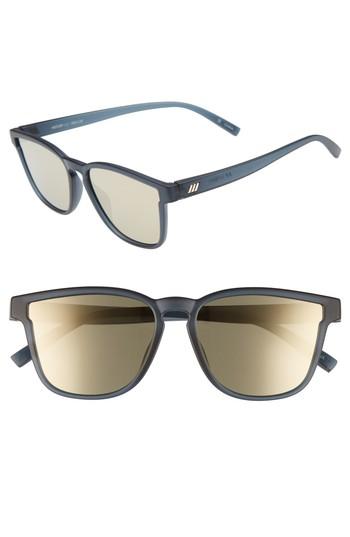 Women's Le Specs History 53mm Modern Rectangle Sunglasses - Matte Midnight