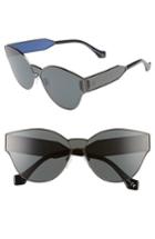 Women's Balenciaga 65mm Sunglasses - Ruthenium/ Black/ Smoke