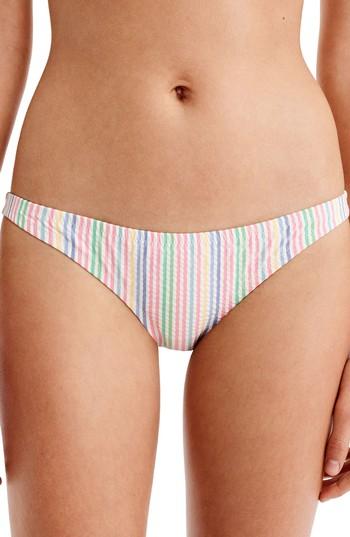 Women's J.crew Cali Hipster Bikini Bottoms - Blue