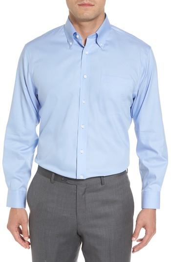 Men's Nordstrom Men's Shop Traditional Fit Non-iron Solid Dress Shirt .5 - 32 - Purple