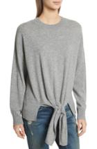 Women's Frame Knot Front Wool & Cashmere Sweater - Grey