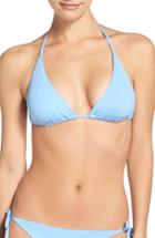 Women's Becca Color Code Halter Bikini Top, Size Dd - Blue