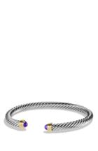 Women's David Yurman Cable Classics Bracelet With Semiprecious Stones & 14k Gold, 5mm