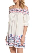 Women's Becca Marrakesh Market Off The Shoulder Cover-up Dress /small - White